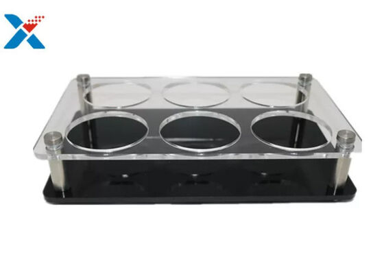 Διαφανές φύλλο ακρυλικού 2mm, διαφανές, με 6 τρύπες, βάσεις για ποτηροθήκη