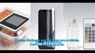 Διαυγές ρολό φιλμ PET με πολύχρωμο δείκτη κορώνας | Υψηλής ποιότητας BOPET για εκτύπωση